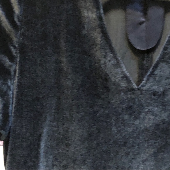 Madewell Velvet Choker Top in grey size small - Picture 2 of 4